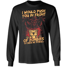 Load image into Gallery viewer, Halloween Zombies Save My Pitbull Dog For Men, Women _ Kids T-Shirt