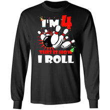 Load image into Gallery viewer, Kids This Is How I Roll 4 Years Old Tshirt Bowling Birthday Gift