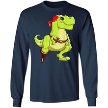 Load image into Gallery viewer, Dinosaur T-Rex Pirate Shirt _ Captain Jolly Roger Kids Tee