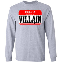 Load image into Gallery viewer, Hello my name is villain T-shirt Halloween Costume Gift Tee