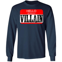 Load image into Gallery viewer, Hello my name is villain T-shirt Halloween Costume Gift Tee